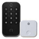 Yale Pro 2 Keyed Pushbutton Keypad Lock, Bluetooth with Wi-Fi Connect Bridge, Black Suede